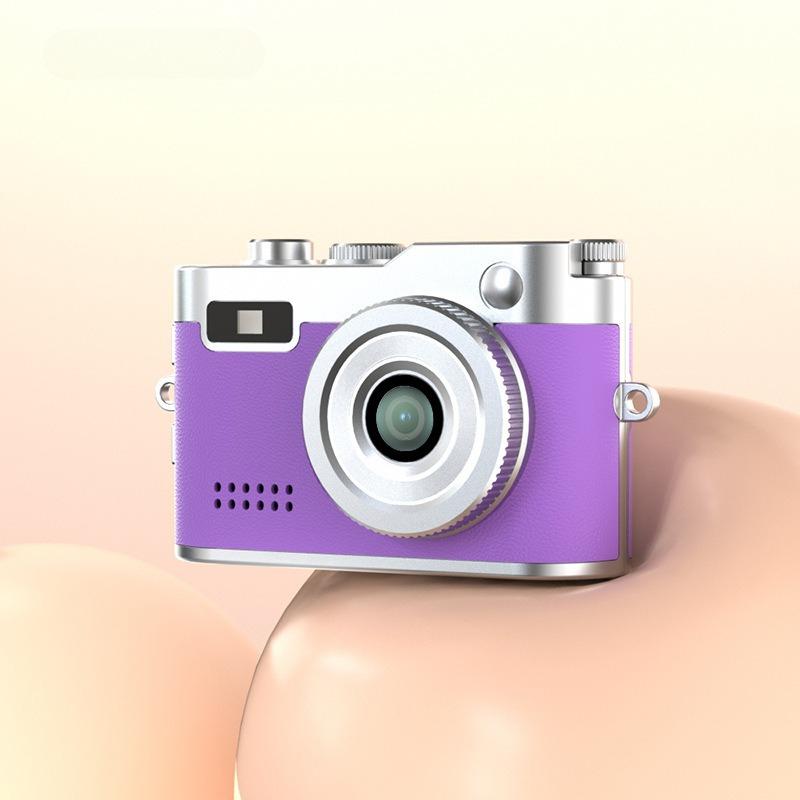 

New Retro Mini Compact Digital Camera HD Outdoor Travel Photo Camera Portable Kids Camera with 0.96 Inch Screen Supports TF Card Add 8G Card фіолетовий
