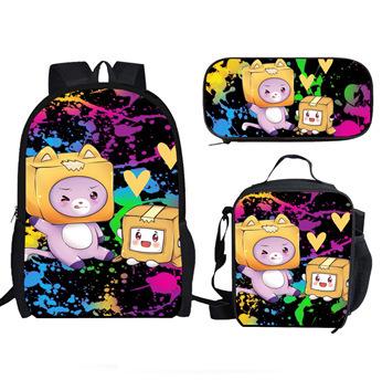 Backpack, Various Styles, Cartoon Heat Transfer, Digital Printing, Backpack, Large-Capacity Student Schoolbag