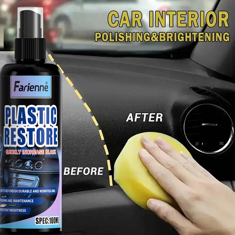 Multifunktionale Auto-Kunststoffreparatur- und Pflegeflüssigkeit, stellt Armaturenbretter, Mittelkonsolen, Türverkleidungen, Reifen und Sitze wieder her, Glanzpoliturmittel