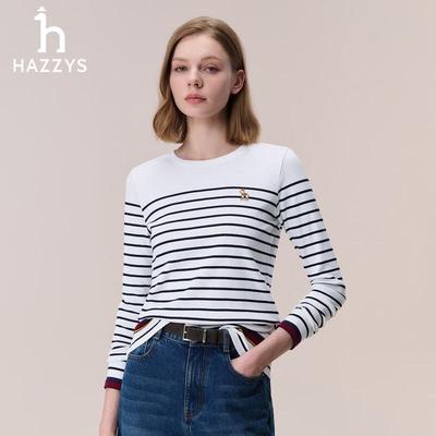 HAZZYS Women's Striped Long Sleeve T-shirt