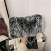 Female Plush Tote Bag With Zipper Closure For Daily Fashion