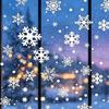 Reusable Holiday Window Clings 3PCS Christmas Snowflake Static Stickers, Cling Decals, PVC Winter Decorations Home Decoration for Glass Windows