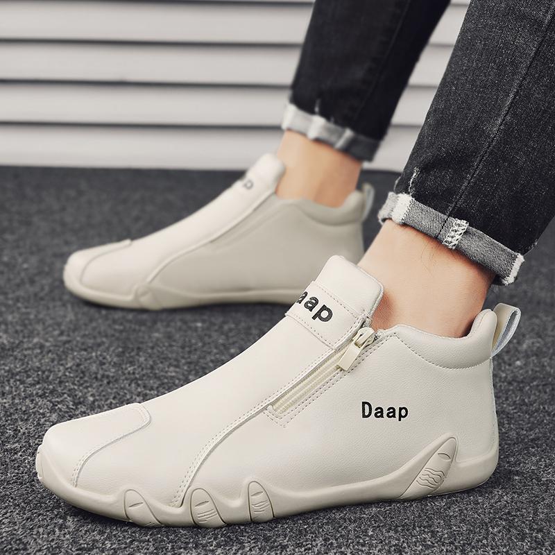 2024 Spring New Men's Casual Leather Shoe Cover Foot Lefu Shoes Flat Soft High Quality Slip-on Loafers