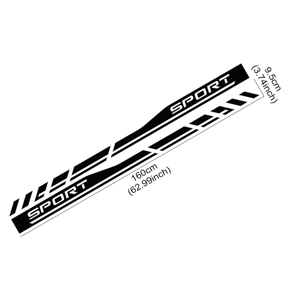 2PCS Car Door Side Skirts Stickers Sport Car Vinyl Decals Self-adhesive Car Body Decoration Sticker Accessories For Toyota RAV4