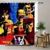 Batman Comic Book Battle Scene Waterproof Shower Curtain, Superhero Bathroom Decor With Kraak Sound Effect For Fans
