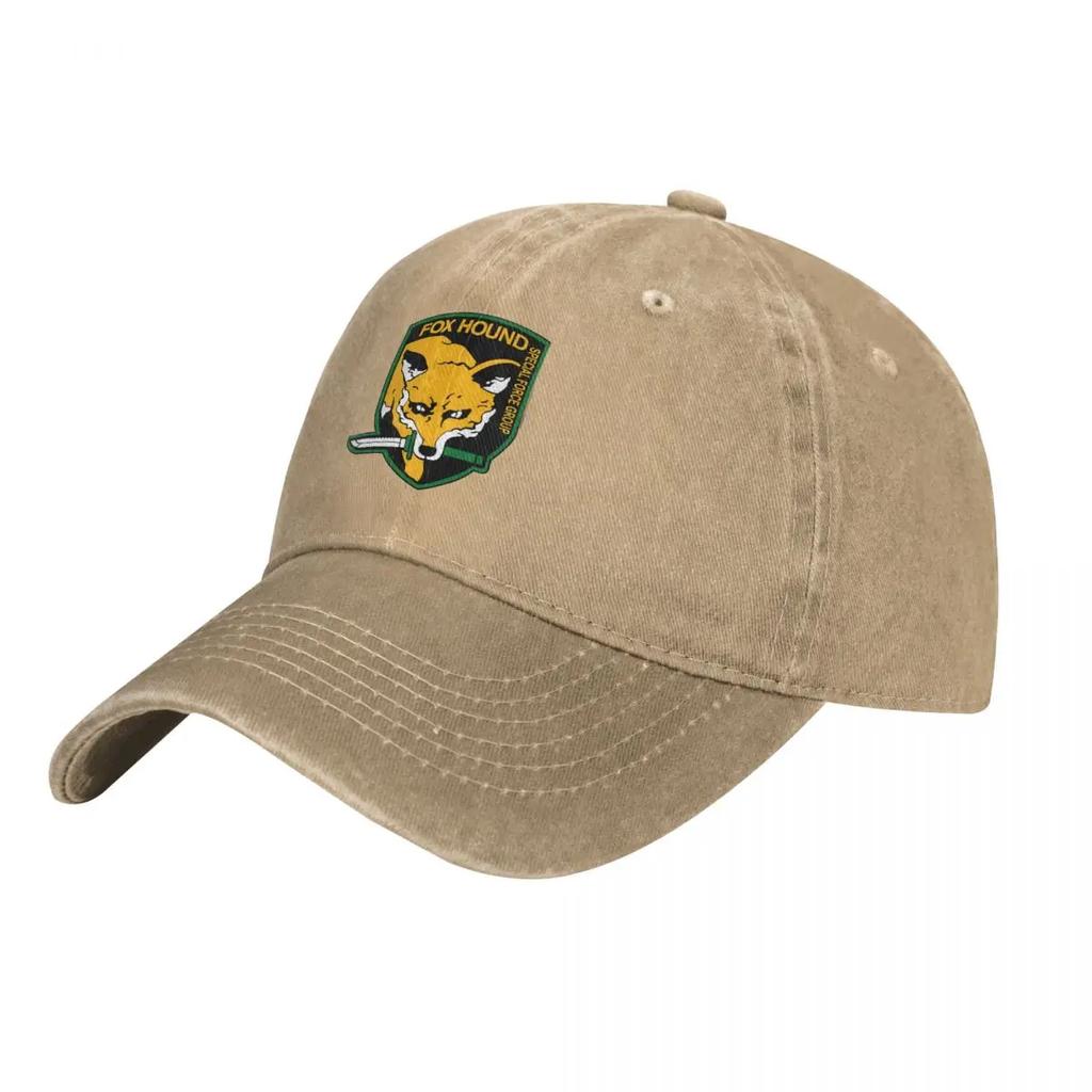Metal Gear Solid Basebollkeps Fox Hound Kpop Dropshipping Tvättade Hip Hop-kepsar Herr Snygg Design Tvättad
