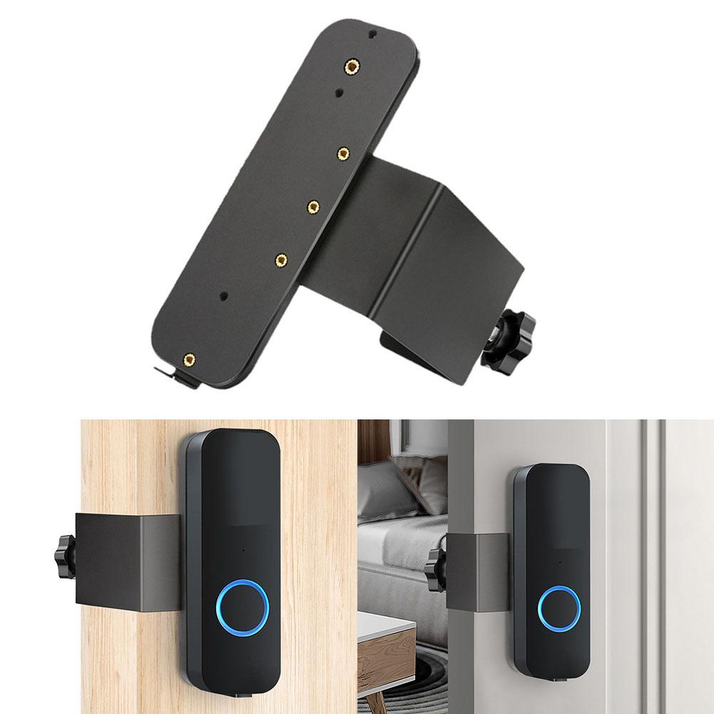 No Damage Doorbell Holder Easy Install Doorbell Bracket Metal Materials No Drill Installation Non-Interfering Design
