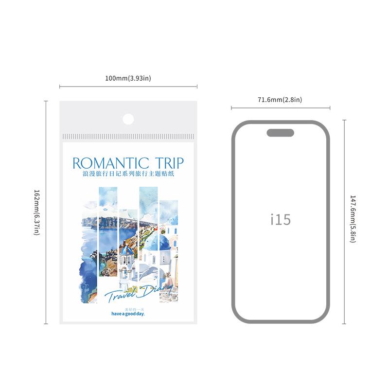 30 Pcs Travel Theme Stickers Pack Aesthetic Decorative Diary Album Scrapbooking Material Handmade DIY Sticker