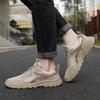 Men's Shoes Spring and Summer Mesh Breathable Sports Shoes Men's Platform Leather Dad Light Casual Tooling Shoes