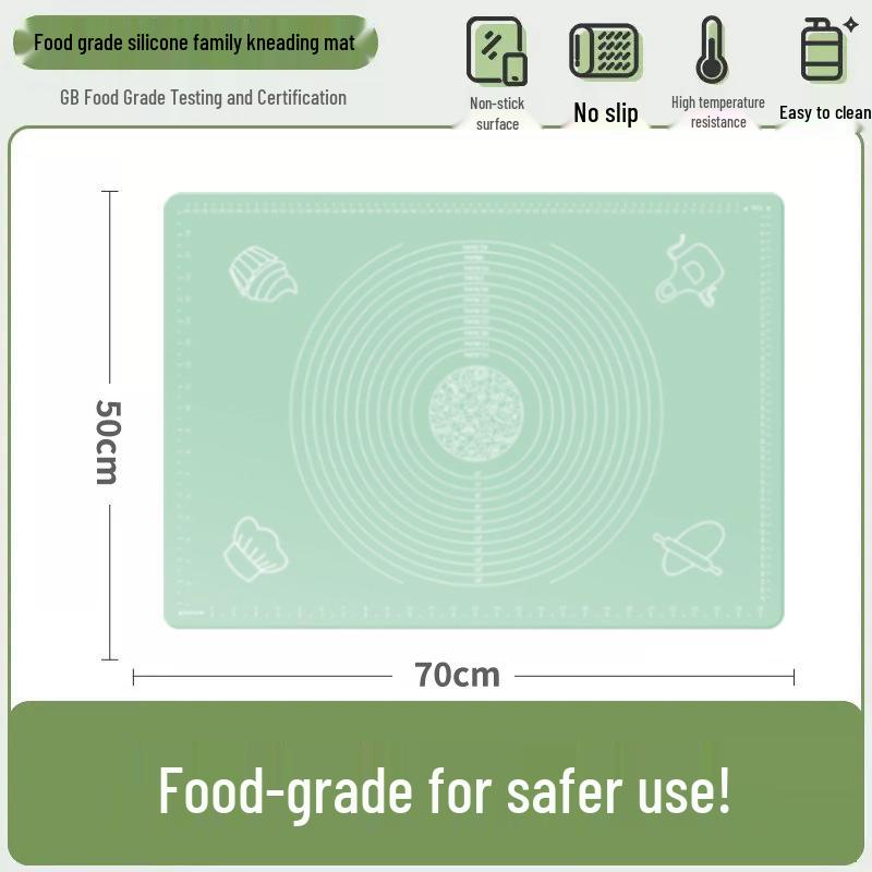 Silicone Non-Slip Dough Kneading and Rolling Mat – Large Food-Grade Kitchen Board for Dumpling Making