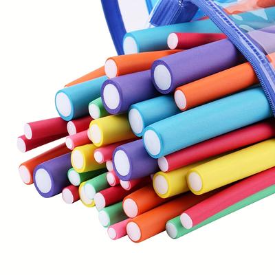 42 Pz/Lotto Bigodino Senza Calore Spugna Morbida Bigodino Rullo Schiuma Pieghevole Twist Arricciacapelli Strumento Fai da Te Acconciatura Strumenti da Parrucchiere