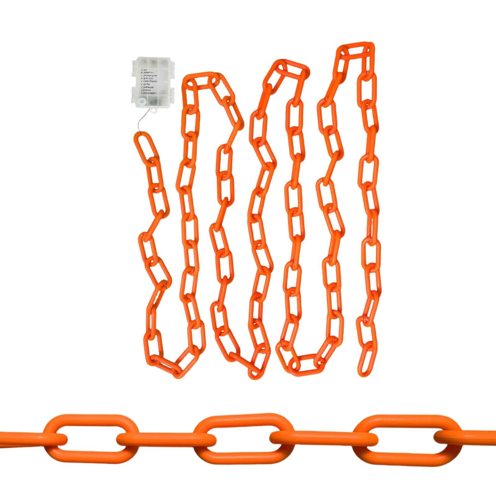 

Хэллоуин Украшение Гирлянда на батарейках Пластиковая цепная гирлянда, Водонепроницаемая, 8 режимов освещения и таймер One Size