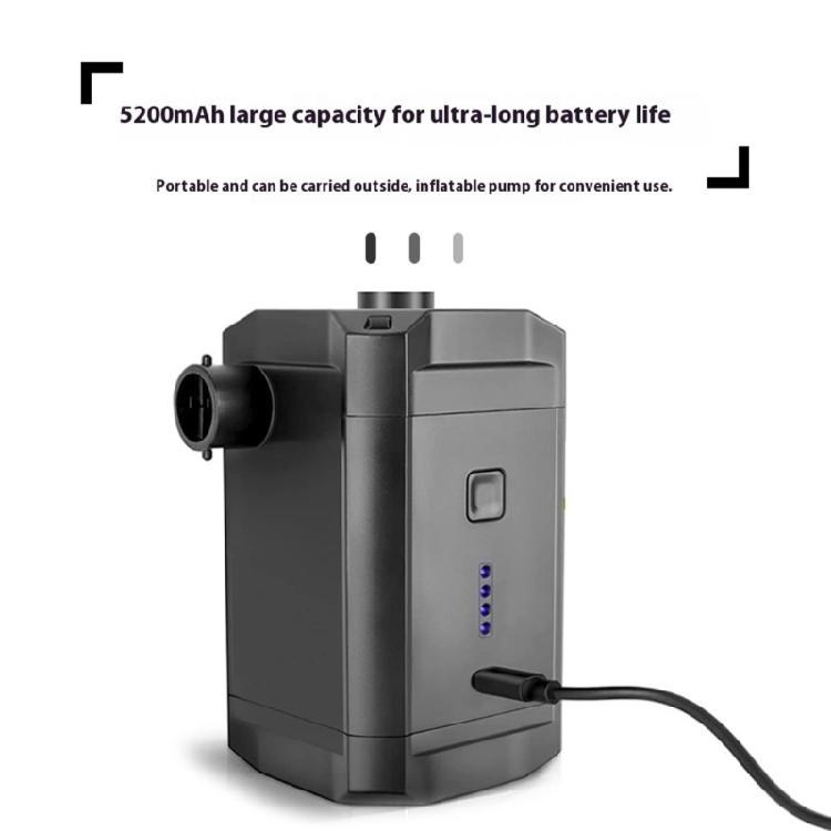 Electric Air Pumps For Camping Gear Quick Inflation Deflation Function 5200mAh Rechargeable Battery Space Saving
