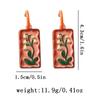 Pinkdudu Elegant Alloy Printed Drop Earrings for Women Delicate Pastoral Style Temperament Dangles PD2699