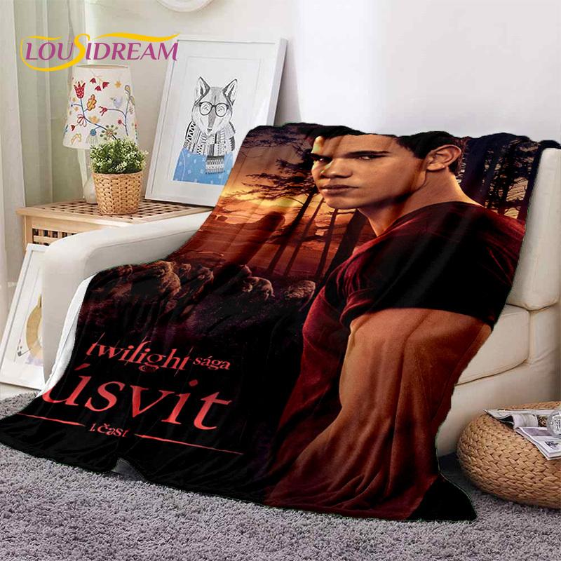 3D The Twilight Saga Edward Bella Blanket,Soft Throw Blanket for Home Bedroom Bed Sofa Picnic Travel Office Cover Blanket Kids