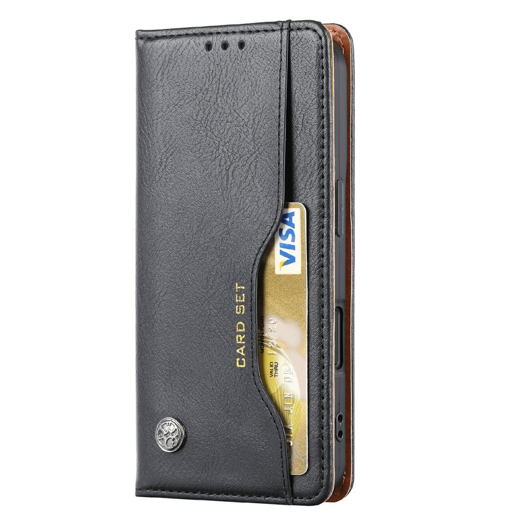 For iPhone 16 Plus Cell Phone Case Magnetic Closing PU Leather Stand Cover