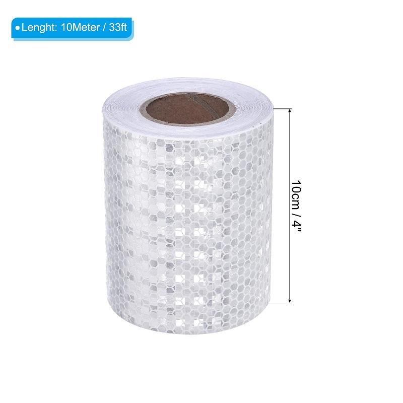10cm*10m White Traffic Warning Self-adhesive Reflectors Tape Safety Protective PVC Reflective Sticker Waterproof Strip For Truck