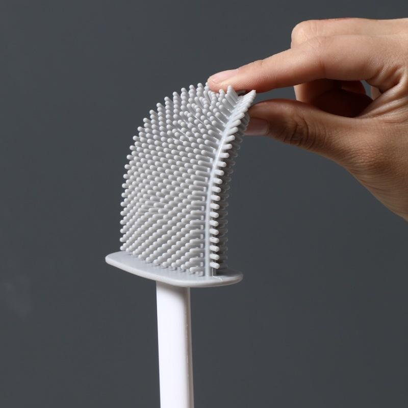 1PC Silicone Wall-Mounted Long-Handled Toilet Brush - Durable And Easy To Clean Bathroom Cleaning Accessory for Toilet Hygiene