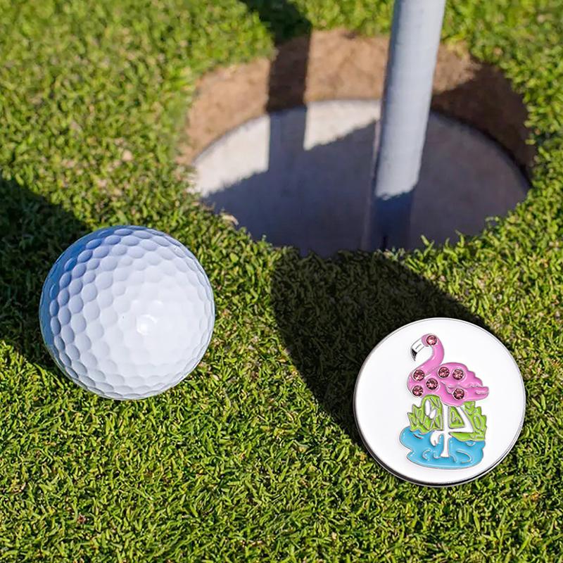 Golf Ball Markers With Hat Clips For Men Women Enamel Magnetic Baseball Cap Clips Golfer Removable Attaches Easily To Golf Cap