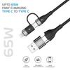 4-in-1 Schnelllade-USB-Kabel, Kompatibel mit 65W Typ C auf Typ C, 60W USB B0CNVM55PQ