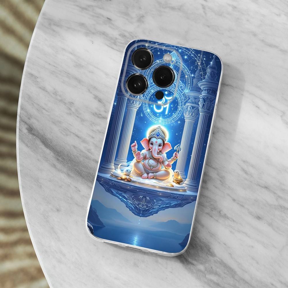 

Ganesh Elephant God India Case For iPhone Max,13,XR,SE,12,15,Pro,17,Plus,11,14,16,X,XS,Mini Transparent Soft Cover iPhoneXR
