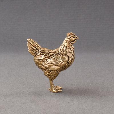 1/2Pcs Miniatures Copper Rooster And Hen Ornaments Solid Brass Rooster Small Statue Office Desktop Ornaments Tea Pet Crafts