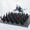 New 21Pcs Solider Uruk Hai Army Figrues King Angmar With Fell Beasts Shield Sword Bow Spear Weapons Kid Toys