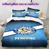 Ice Hockey Logo Pattern Bedding Quilt Set Quilt Cover Pillowcase Home Decoration Birthday Gift (1*duvet Cover+ 2*pillowcase, Without Core)