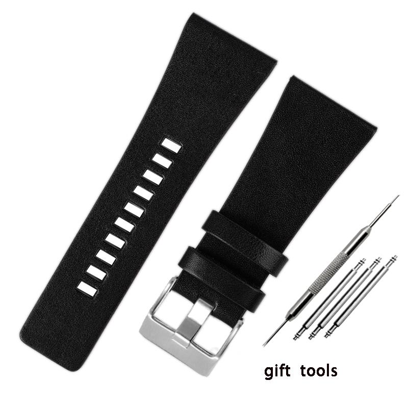 Men's large wristband for police feike Diesel dz7396dz1206dz1399dz1405 leather watchband 22 24 26 28 30mm 32mm Leather strap