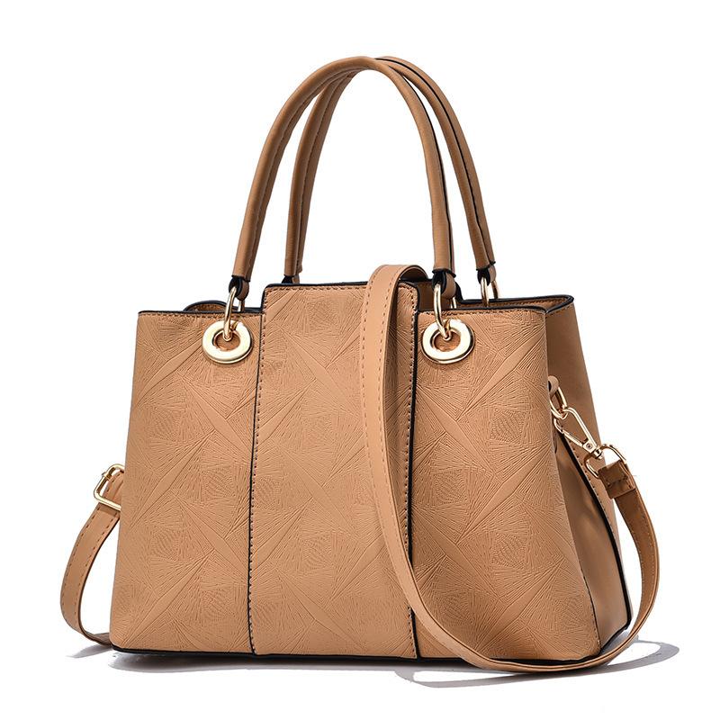 Handbag texture large capacity women's bag embossed design single shoulder oblique span bag