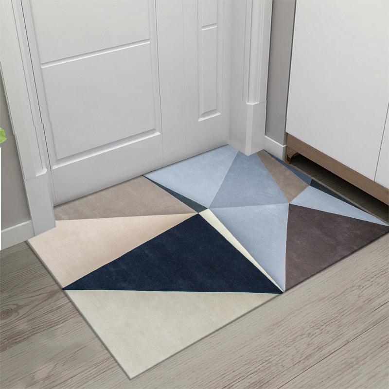 Nordic Wind Crystal Velvet Floor Mat Absorbent Non-slip Mat for Bathroom Door Household Dirty and Washable Door Mat