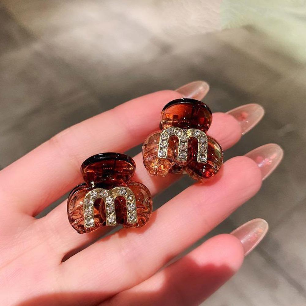 

Французские мини-заколки для волос со стразами, корейские заколки для челки, элегантные заколки для волос с алфавитом для женщин, девушек