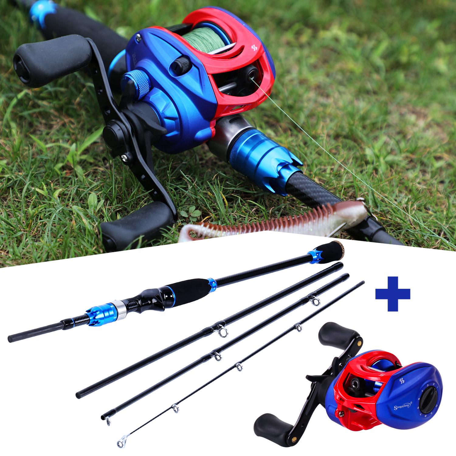 

Набор удочек из углеродного волокна, 4 секции, 1,8-2,1 м, удочка с левой/правой ручкой, катушка с приманкой, пресноводная рыбалка 1.8m rod right hand reel