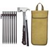 8Pcs Tent Pegs Camping Tent Spikes Heavy Duty Unbreakable Tent Pegs with Storage Bag & Hammer for Outdoor Camping