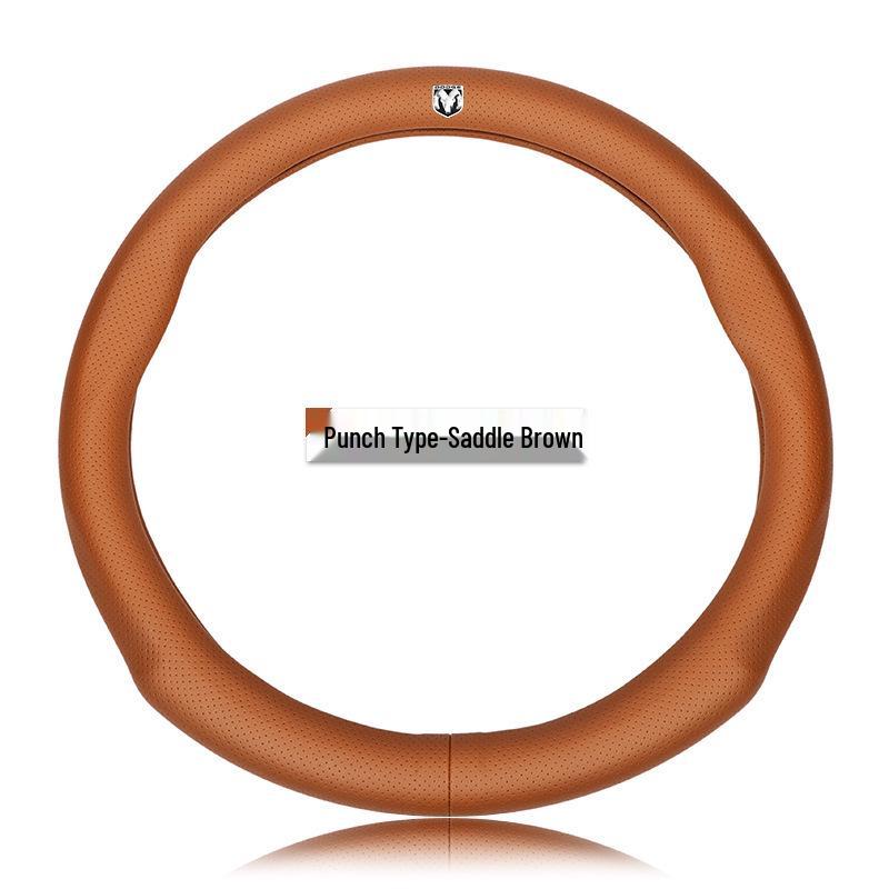 Genuine Leather Steering Wheel Cover for Dodge: Journey, Caliber, Avenger, Ram, Sebring, Challenger