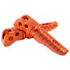 1 Pair Aluminum Alloy Rear Foot Peg Motorcycle Modification Accessory Fit for 125 250 300 RC200 390 2014+(Orange )