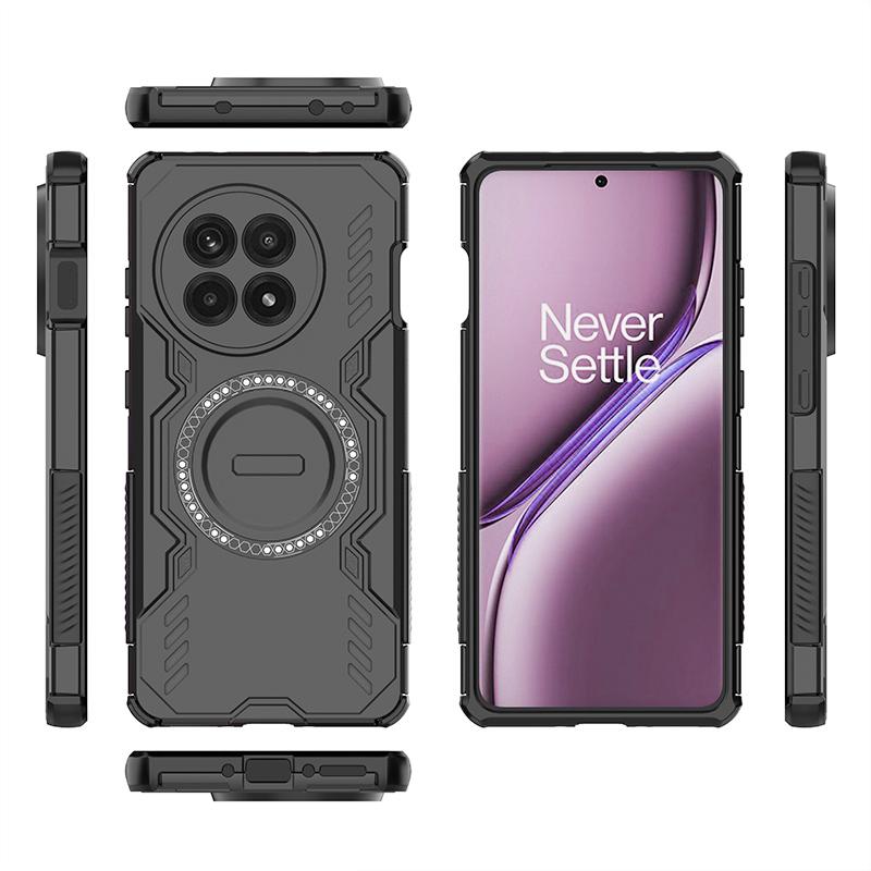 KEYSION Hollow Heat Dissipation Case for OnePlus 13R 5G Silicone+PC Magnetic Cooling Shockproof Phone Cover for 1+ Ace 5 Pro 5G