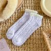 Women's Winter Floor Socks Non-slip Rubber Short Socks with Grip Non-slip Coral Fleece Socks Slippers Socks