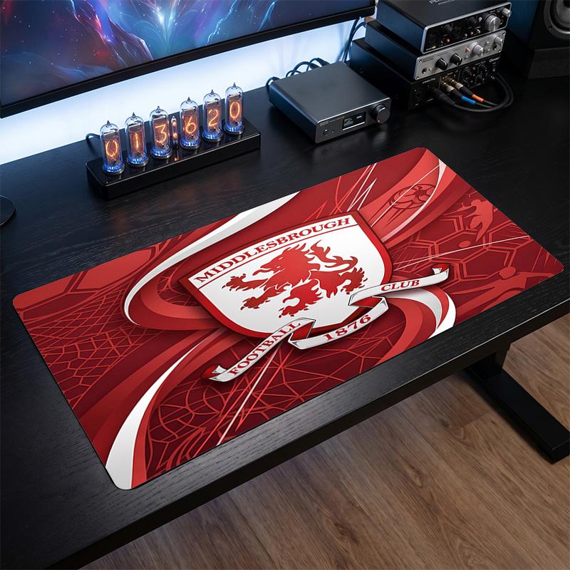 Middlesbrough Fußball Druck Großes Mauspads, Anti-Rutsch Erweitertes Gaming Schreibtischmatte für Büro Zuhause