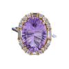 Anello Tesoro di Colore Artigianato Italiano Argento Sterling S925 Ametista Naturale Citrino Anello di Lusso Moda da Donna