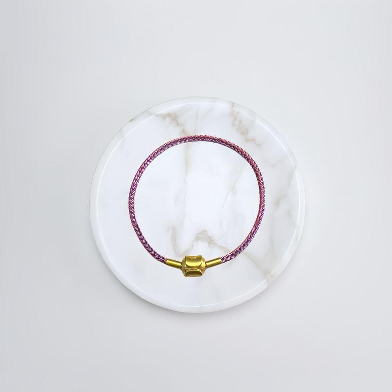 

Красный трос 2,5 мм Водонепроницаемый Золотой Парный Трос 16cm Gold buckle purple pink