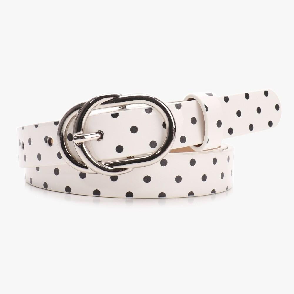 Zierliche Schnalle Polka Dot Gürtel Dünnes Design Zierlicher Taillengürtel Ästhetischer Dünner Damen Gürtel Jeans Hosen