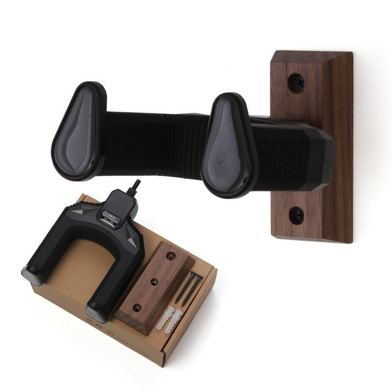 Walnut Gravity Lock Guitar Wall Hook for Folk & Electric Guitars Gravity Lock