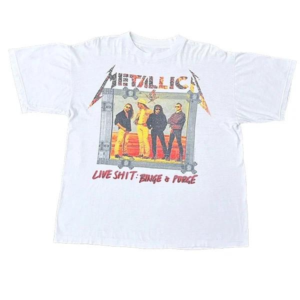 METALLICA LIVE SHT BINGE PURGE 1995 БЕЛЫЙ ДВУСТОРОННИЙ Унисекс Футболка XXL