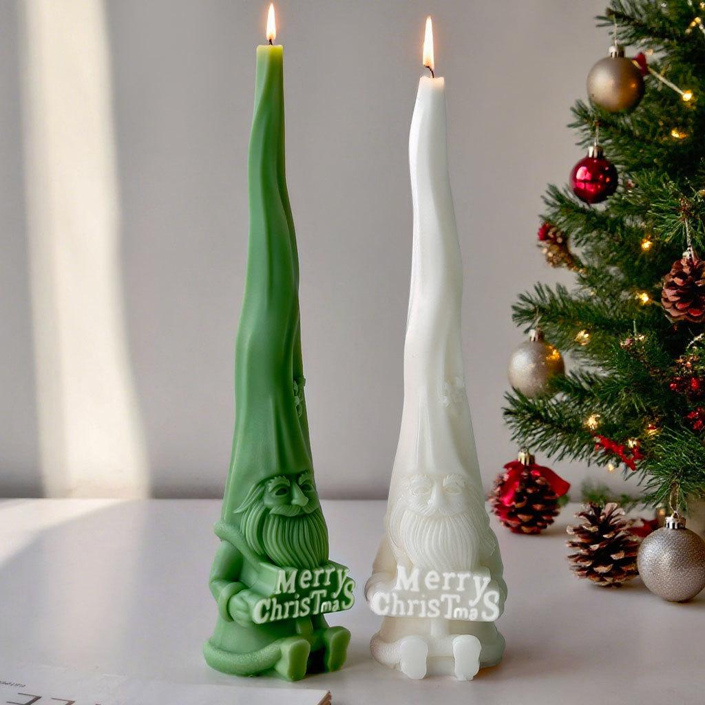Long Pole Candle Santa Claus Silicone Candle Mold Handmade Aroma Candle Long Rod Mould Merry Christmas Candle Making Supplies