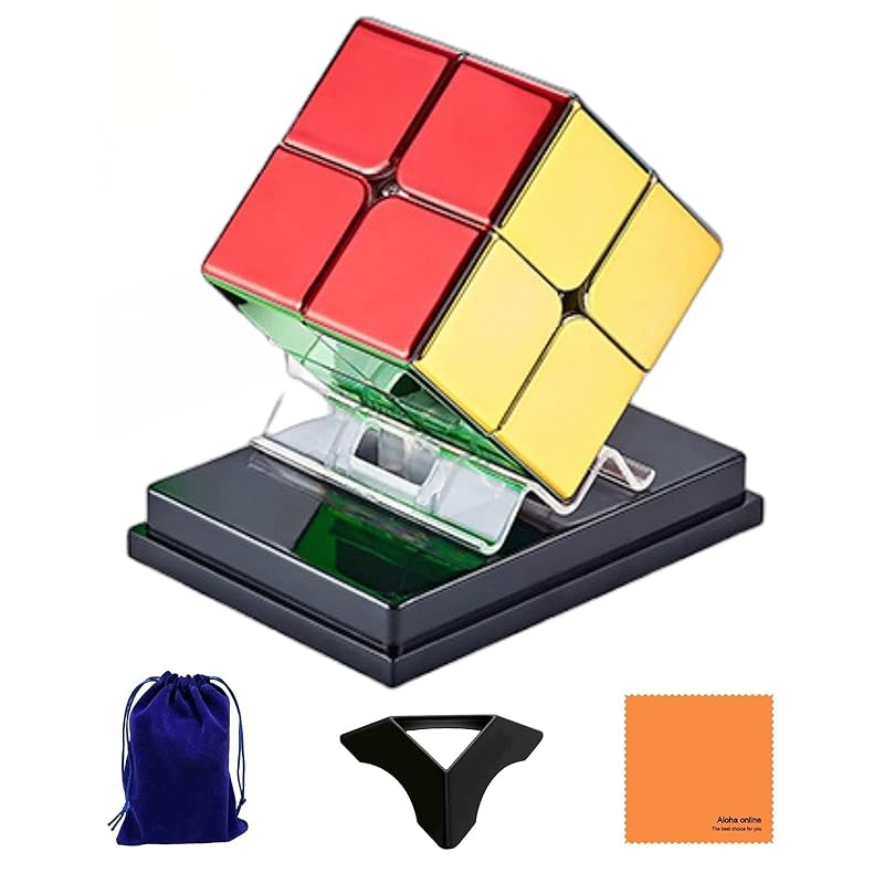 

metallic 2x2 cube Cyclone Boys Metallic M [Pouch & stand& With cleaning cloth] cyclone boys metallic cube metal plating Stickerless (Built-in magnet)