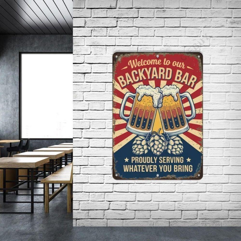 Beer poster on the wall, metal plaque 20x30cm