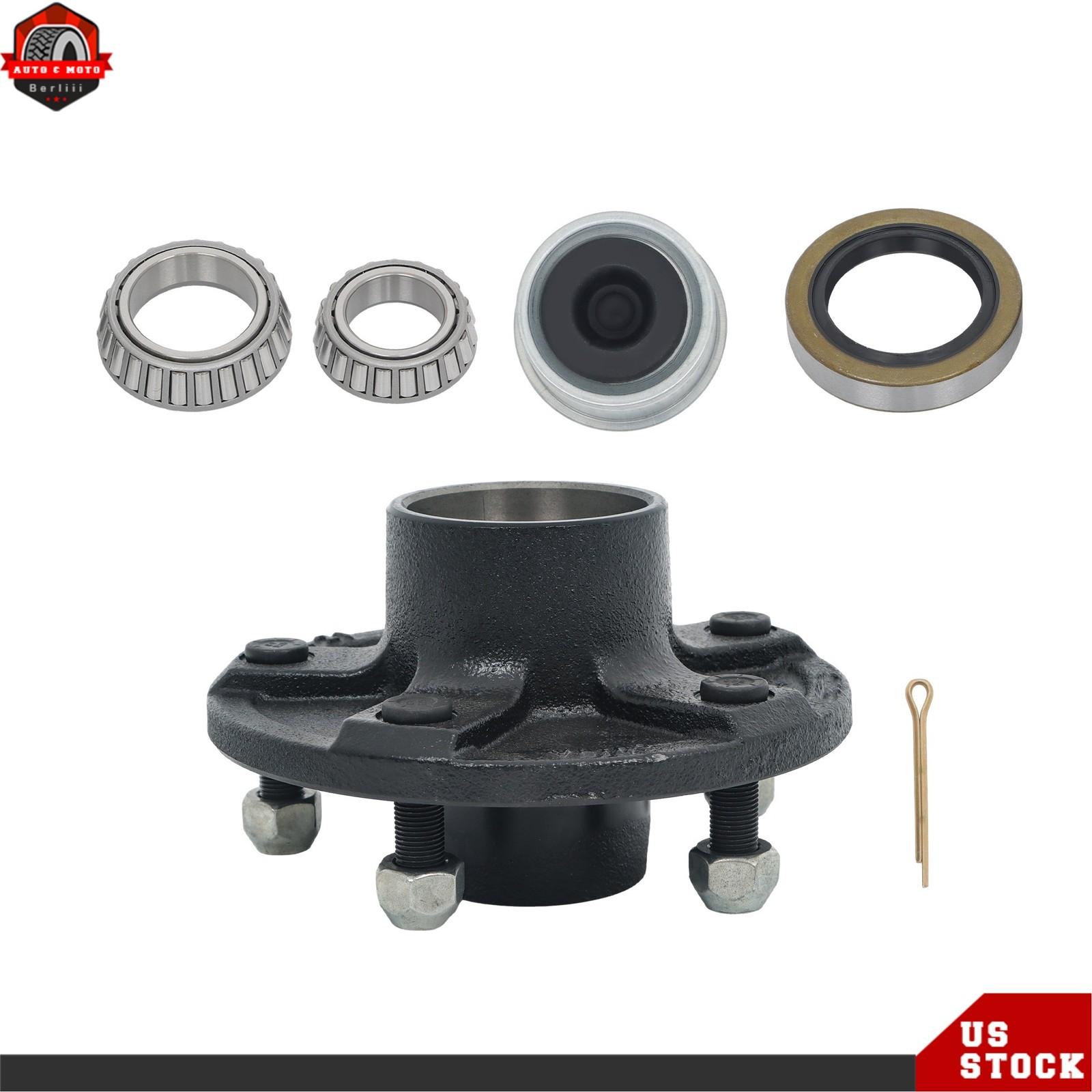 Trailer Idler Hub Kits 5 on 5.5  For 3500 lbs Axle 5 × 5.5 5 Lug Trailer Hub Kit Rubber Stopper