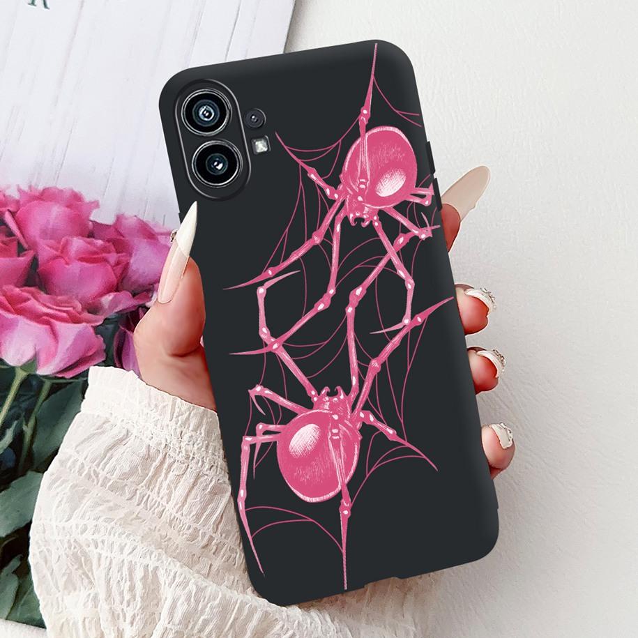Phone Case 6.55" For Nothing Phone (1) One 1 A063 Soft Black Silicone Shockproof Back Cover For Nothing Phone1 Cartoon Funda New
