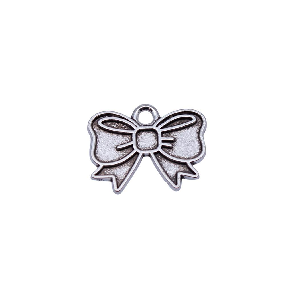 Pendants Bow With Crown Charms For Princess Themed Jewelry Making Alloy